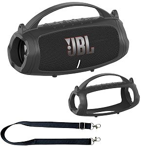 jchpine silicone cover case for jbl charge 5 portable bluetooth speaker