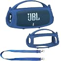 Silicone Cover Case for JBL Charge 5 Portable Bluetooth Speaker, Protective Skin Case for JBL Charge 5 Portable Bluetooth Speaker Accessories(Blue Case)