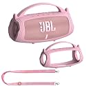 Silicone Cover Case for JBL Charge 5 Portable Bluetooth Speaker, Protective Skin Case for JBL Charge 5 Portable Bluetooth Speaker Accessories(Only Pink Case)