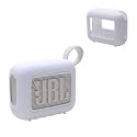 Silicone Cover Case for JBL Go 4 Ultra-Portable Waterproof Speaker White