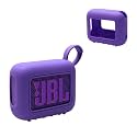 Silicone Cover Case for JBL Go 4 Ultra-Portable Waterproof Speaker Purple