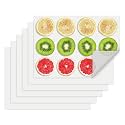 Silicone Dehydrator Sheets 6 Pcs, Resuable Mat 11 x 8in for Food Dehydrator Freeze Dryer to Prevent Food Spills, Heat-Resistant Dehydrator Trays, Dishwasher Safe, White Rectangular