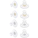 Silicone Earring Backs for Wire Earrings Stainless,18K Gold Hypoallergenice
