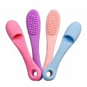 Silicone Face Scrubber for Deep Pore Cleansing & Blackhead Removal | Soft Exfoliating Lip & Face Brush | Removes Dead Skin, Smoothens Texture | Finger Grip Hygienic Design | Pack of 4