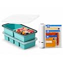Silicone Freezer Trays Bundle with Vacuum Sealer & 30 Bags