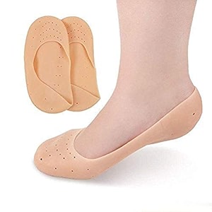 silicone full size socks  moisturizing anti-cracking care socks for dry feet amp cracked heels  foot softening amp heel protector for women amp men free size