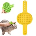 Silicone Grooming Strap Pad for Cats, 2026 New Cat Self Groomer Brush Adjustable Silicone Cat Self Groomer Brush, Multifunctional Combs Massager for Cats Tree Furniture Sofa Chair Legs (Yellow)