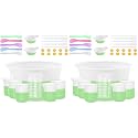 Silicone Measuring Cups for Resin Supplies - Kit with 600ml & 100ml Mixing Cups and Tools for Molds, Epoxy, Cooking, Casting Moulds, Jewelry Making (Pack of 2)