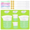 Silicone Measuring Cups for Resin Supplies,Resin Kit for 250ml &100ml Non-Stick Mixing Cups,Silicone Cups for Resin Molds,Epoxy Resin Cups,Cooking,Casting Molds,Jewelry Makin,DIY Crafts