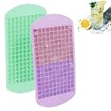 Silicone Mini Ice Cube Trays 2 Pack, 160 Crushed Ice Cube Molds, Easy Release Small Ice Cube Trays with BPA free & Quick freezing, Reusable, for Baby Food, Chilling Whiskey Cocktail (Purple+Green)