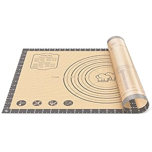 silicone pastry mat 3634 x 2434 extra large non stick baking mat with measurement non-slip silicone dough rolling mat for making cookies oven liner fondantpie crust mat