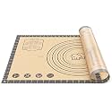 Silicone Pastry Mat, 36" x 24" Extra Large Non Stick Baking Mat with Measurement Non-slip Silicone Dough Rolling Mat for Making Cookies, Oven Liner, Fondant/Pie Crust Mat