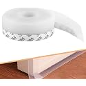 Weather Stripping Door Seal Strip, 16.5FT Silicone Seal Strip Door Strip Bottom ,Door Weather Stripping Sealing Tape for Windows, Doors,and Shower Glass Gaps Transparent 25MM