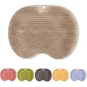 Silicone Shower Foot Scrubber Mat, 2026 New Shower Foot Scrubber Mat with Non Slip Suction Cups, Multi Functional Foot Back Cleaning Pad Back Washer Exfoliating Bath Wash Pad (Brown)