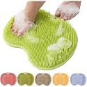 Silicone Shower Foot Scrubber Mat with Suction Cups Bath, Green