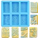 Silicone Soap Molds, 3D Detailed Flower & Rectangular Lace Pattern