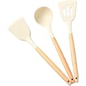Silicone Spatula Set of 3 Wooden