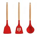 Silicone Spatula Set of 3 Wooden