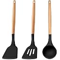 Silicone Spatula Set of 3 Wooden
