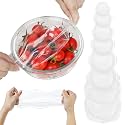 Silicone Stretch Lids for Food Storage, Transparent Bowl Covers, 8PCS