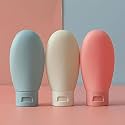 Silicone Travel Bottles Set, 60ml TSA Approved, Leak-Proof Toiletry Containers, Pastel Colors, Pack of 3