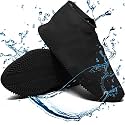 Silicone Waterproof Shoe Covers Rain Socks, Reusable Non-Slip Shoe Boots Covers Overshoe for Indoor, Rain, Snow, Grassland. Shoe's for Men,Boys &amp; Girls, Women (Black, Large)