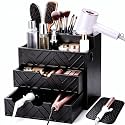 SiliFine Hair Tool Organizer with Heat Resistant Silicone Mat, Black