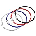 Cable Key Ring 4 Pack - 6.3" Flexible Wire Keychain Loop with Twist-Lock Screw for Luggage Tags &amp; Bag Charms