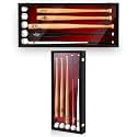 Silipull 5 Bat Baseball Bat Display Case, Wall Mounted Shadow Box, Black