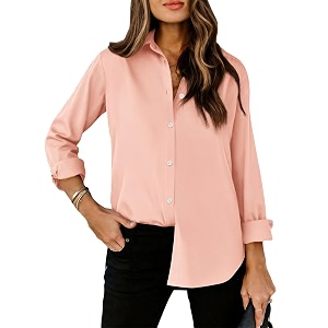 siliteelon Striped Button Down Shirts Women Cotton