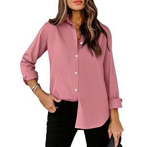 siliteelon Striped Button Down Shirts Women Cotton