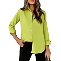 siliteelon Striped Button Down Shirts Women Cotton