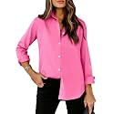 siliteelon Striped Button Down Shirts Women Cotton