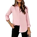 siliteelon Striped Button Down Shirts Women Cotton