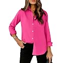 siliteelon Striped Button Down Shirts Women Cotton