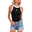 siliteelon Womens Colorblock Racerback Crew Neck Casual