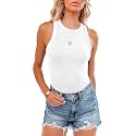siliteelon Womens Colorblock Racerback Crew Neck Casual