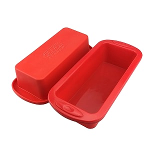 silicone bread and loaf pans - set of 2 - silivo non-stick silicone baking mold for homemade cakes breads meatloaf and quiche - 8934x3734x2434