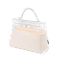 Silk Purse Organizer Insert Fits Hermes Kelly, Luxury Satin Bag Shaper with Divider, Silky Smooth Non-Slip Handbag Organizer for Designer Bags