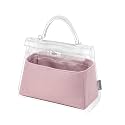 Silk Purse Organizer Insert Fits Hermes Kelly, Luxury Satin Bag Shaper with Divider, Silky Smooth Non-Slip Handbag Organizer for Designer Bags