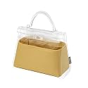 Silk Purse Organizer Insert Fits Hermes Kelly, Luxury Satin Bag Shaper with Divider, Silky Smooth Non-Slip Handbag Organizer for Designer Bags