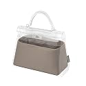 Silk Purse Organizer Insert Fits Hermes Kelly, Luxury Satin Bag Shaper with Divider, Silky Smooth Non-Slip Handbag Organizer for Designer Bags