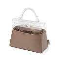 Silk Purse Organizer Insert Fits Hermes Kelly, Luxury Satin Bag Shaper with Divider, Silky Smooth Non-Slip Handbag Organizer for Designer Bags
