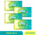 Silk Soft Antibacterial wipes 10 pulls PACK OF 4
