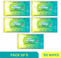 Silk Soft Antibacterial wipes 10 pulls PACK OF 5
