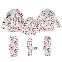 Silk Stain Family Pajamas Matching Sets 2025 Button Down Shirt and Pants Silky Xmas Pjs Jammies for Family Pictures