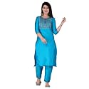 Silk Turquoise Straight Women39s Stitched Salwar Suit
