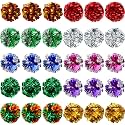 Silkfly 15 Pcs Polyester Film Crinkle Balls Cat Toys 2.36" Crinkle Ball