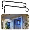 Silkfly 2 Pcs Wall Bracket for Bug Zappers 10 Inch Heavy Duty Metal Bracket with Locking Mechanism Decorative Potted Plant Hook for Hanging Baskets Bird Feeders Wind Chimes Lanterns Garden Outdoor