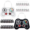 Silkfly 24 Video Game Party Favor Bags, Reusable, Black,White